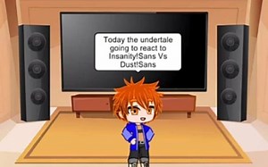 Undertale react to Dust!Sans Vs Insanity!Sans Fight (Full Battle)