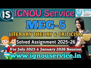 IGNOU MEG-5 Solved Assignment 2025-26 For July 2025 and January 2026 Sessions