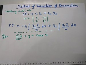 Method of variation of parameters-Mathematics-2
