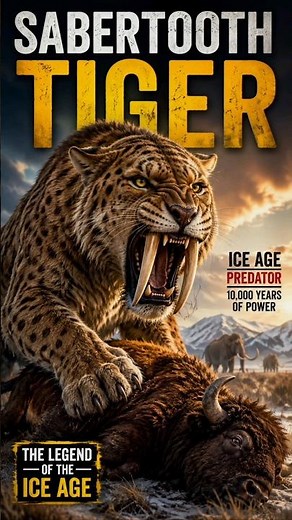 Sabertooth Tiger : The Legend of the Ice Age #History #Facts #Smilodon #Sabertoothtiger