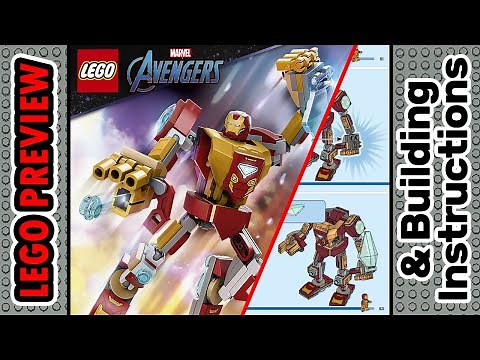 PREVIEW: 76203, LEGO MARVEL, Iron Man Mech Armor​ & Building Instructions! LEGO 2023