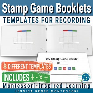 Place Value Stamp Game Paper Montessori Math Templates Printable Activities
