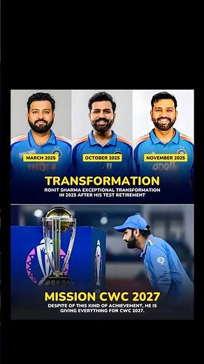 🤯 Rohit Sharma’s INSANE Transformation for CWC 2027!