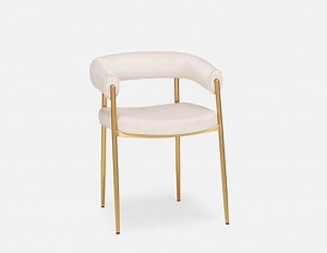 TAURO velvet chair, gold plated frame | Structube