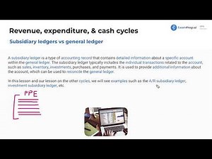 Subsidiary Ledger vs. General Ledger [CPA Prep]