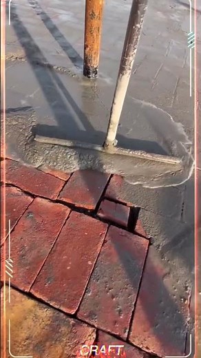 Cement Slurry Filling Process for Pavement Paving#craft #youtubeshorts