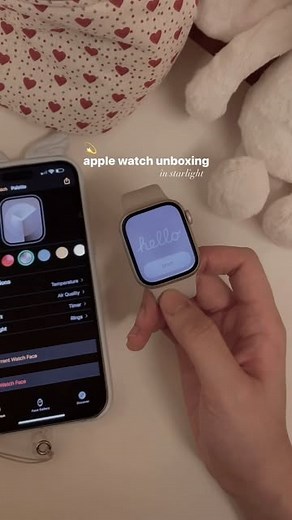 Studygram | Lily on Instagram: "⏱️ do u own a smart watch ? I got the Apple Watch series 9 in starlight a while back and it’s so convenient to look at my notifs + track my activity 🔥 . #applewatch #applewatchseries9 #applemy #appleunboxing #aesthetic #smartwatch #unboxingreel"