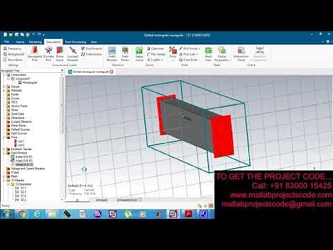 Design of slotted rectangular waveguide using CST
