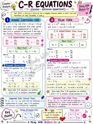 CR equation complex analysis