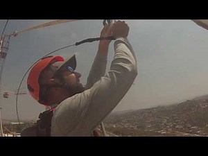 Crane operator self rescue from crane