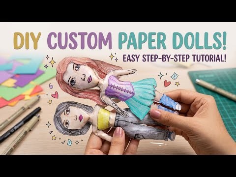 Making My Own Paper Doll🎎 / paper crafts / diy ideas / #craft #diy #papercraft #trending #viral