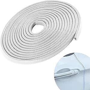 Door Protector Car Door Protector Edge Guards Car Door Edge Guards Adhesive Free Universal for Cars, Trucks, Suvs, Suvs and Most Car Door Panels (White, 33Ft（10M）)