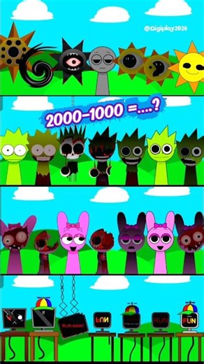 MR SUN🌞OWACK🟢PINKI💕MR FUN COMPUTER🖥️ Fun Math Game for Kids🧠Sprunki Duomix🥁#shorts #gaming