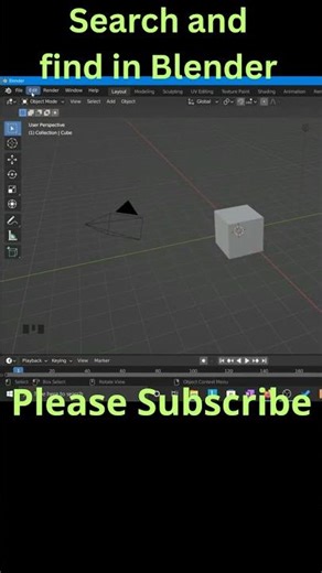 Search anything in Blender using Menu Search (F3) #blender3d #blendertutorial #blendertips