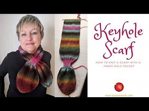 Knitted Keyhole Scarf - Knitting Cravate - Knit Bow Miss Marple Scarf