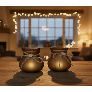 Rustic Frosted Glass Jar Set - Etsy Canada