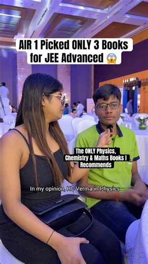 😱AIR 1 Reveals the Best Book for Every for Physics, Chemistry & Maths!! #jee #jeemains #iit