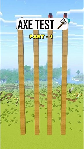Minecraft Armour Test ⚔️ | Axe vs Blocks #shorts #minecraft