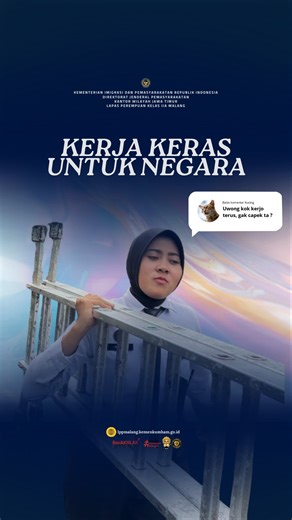 LAPAS PEREMPUAN MALANG on Instagram: "Parodi ini dibuat untuk memahami bahwa bekerja di Lapas itu mulia, sehingga tidak ada alasan untuk menyangkal bahwa di balik tembok tinggi, ada nilai kemanusiaan yang dijaga dengan hati. Setahun Bekerja, Bergerak – Berdampak #Kemenimipas #SetahunBerdampak #ImipasSetahunBergerakBerdampak"