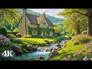 Idyllic Spring Cottage Ambience | Drown in Relaxation with Soothing Waters & Birdsongs