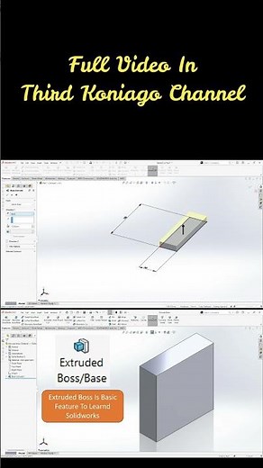 Understanding Extruded Boss #shorst #solidworks #thirdkoniago #tutorial #cad