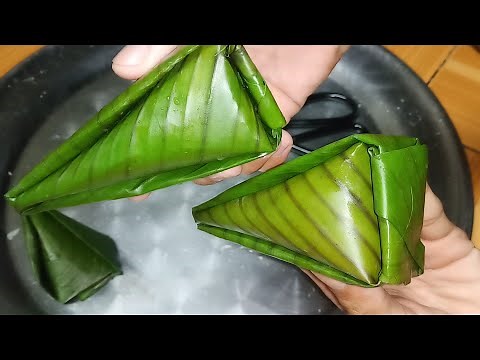 Cách gói bánh Ít đơn giản đẹp