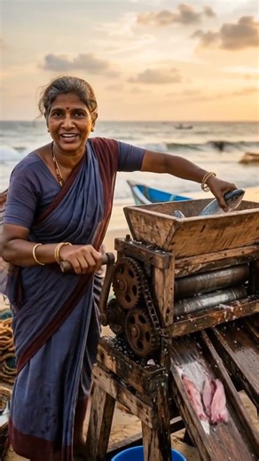 “NO KNIFE • 5 MIN CLEAN! 😱 Fish Cleaning Machine on Beach”