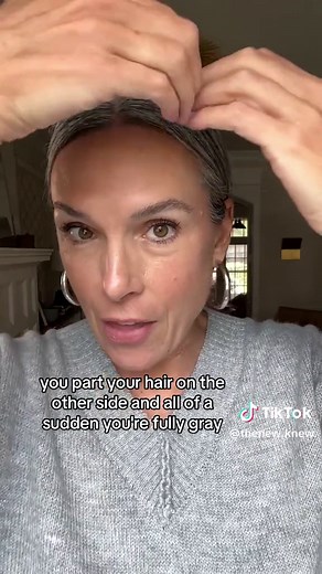 Sure it takes a while for gray hair to grow out but you don’t just have to sit and wait it out. There actually ARE ways to aid the gray hair grow out process. Today we are talking about one solution and it’s called The Dye Strip Method. I know this sounds crazy but this method actually has you DYE your hair to help you STOP DYEING your hair. Here's the TLDR: Step 1: Section off the hair that surrounds your side part (1/2 inch to 1 inch on both sides) and dye that section of hair as close to your