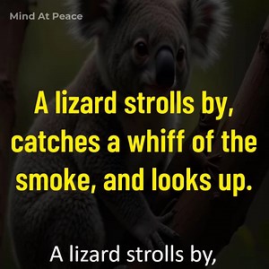 A lizard strolls by, catches a whiff of the smoke, and looks up | Mind At Peace