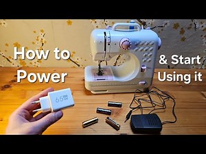Mini Multifunctional Household Sewing Machine FHSM-505 - Turn ON, Power, Charge & Insert Batteries