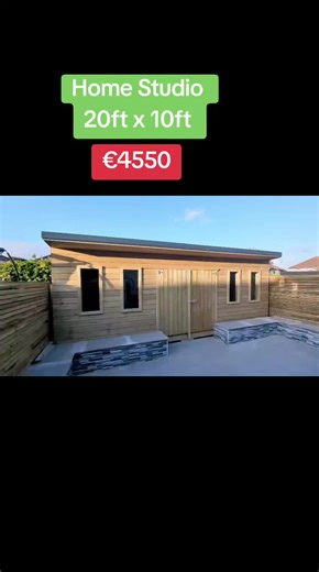 Home Studio 20ft x 10ft with double door €4550 nationwide delivery and installation in Ireland available. #sheds #gardenshed #myspace #gardenroom #andrewsgardenfurniture