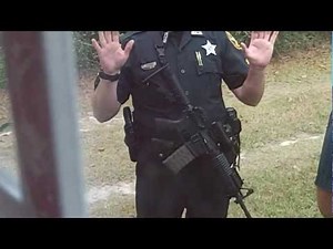 Dishonorable policy enforcers trespassing on the property.MP4