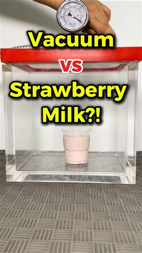 🔥 Vacuum vs Strawberry Milk?! 😳 (Wait for the FOAM EXPLOSION…)