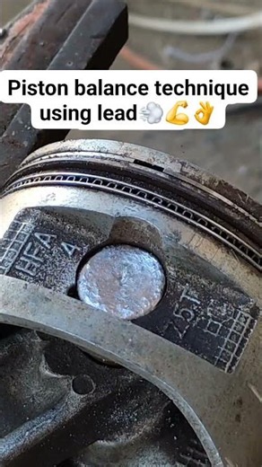 piston balance technique using lead #trendingshorts #automobile #usa #mechanic #viral #welding