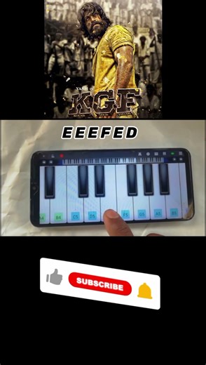 KGF Theme Song Piano Tutorial |Play On Mobile Piano |KGF Song.#kgf #kgfpiano #mobilepiano