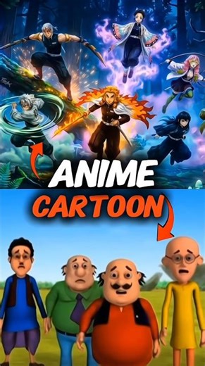 Anime vs Cartoon 😎 #anime #shorts #demonslayer #viralshorts