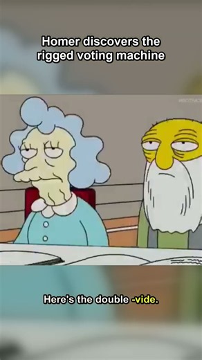 Homer Discovers the Rigged Voting Machine!