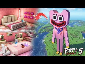 ⛏️ Minecraft x Poppy Playtime 5 :: Kissy Missy House Build Tutorial 🩷 [마인크래프트 파피플레이타임 키시미시 집짓기 건축강좌]