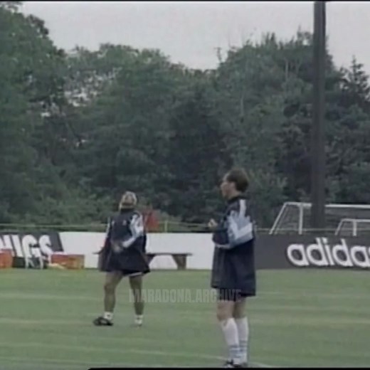 Diego Maradona Juggling a Golf Ball at Argentina Camp