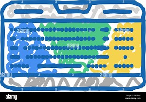 gaming keyboard icon doodle illustration Stock Vector Image & Art - Alamy
