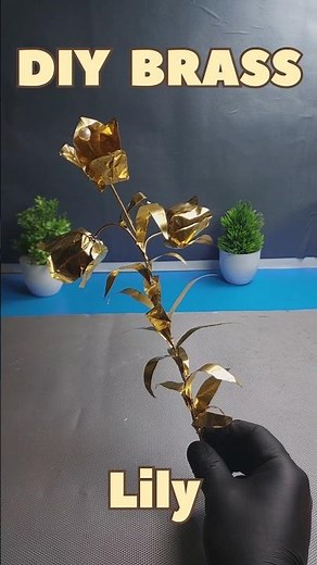 DIY Brass Lily Flower | How to Make a Metal Flower at Home #shorts #craft