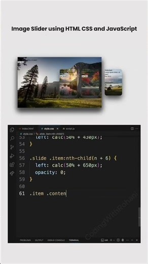 Create a Stunning Image Slider with HTML, CSS & JS #coding #frontendcourse #webdesign