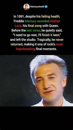 freddie mercury's final song #rockhistory #musiclegend