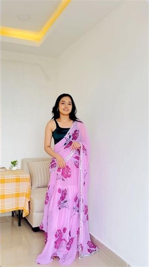 Chiffon Saree Haul | Ready to wear #shorts #ytshortsindia #fashionhaul