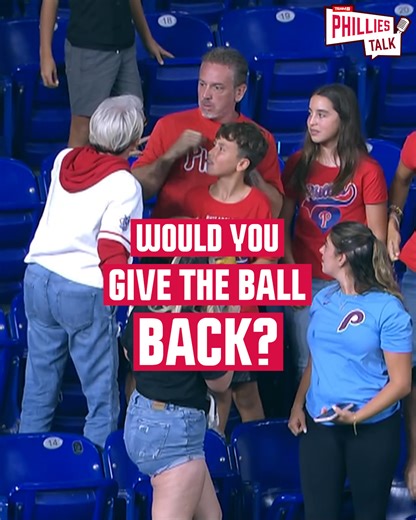 Would you give the ball back⁉️ 😮 Phillies fan goes viral after demanding a Harrison Bader home run ball from kid. | Team Toyota of Langhorne | NBC Sports Philadelphia