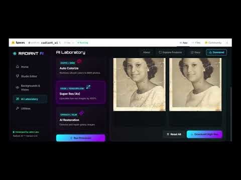 Radiant AI - Advance Image Processing and Editor Tool powered by AI