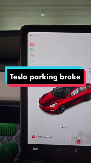 where is the parking brake in a Tesla 🤔 most people know about the one in the menu, but most people don't know about this secret way to activate it 😏 #Tesla #teslamodel3 #teslatok #teslabrakes
