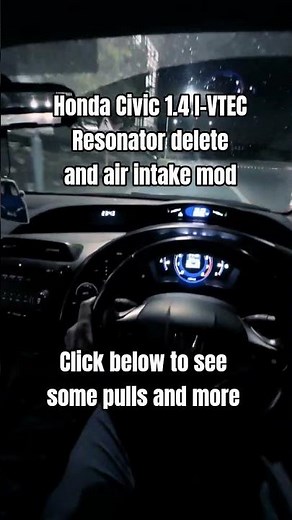 Honda Civic Resonator delete and air intake mod #honda #cars #modified #resonatordelete #airintake