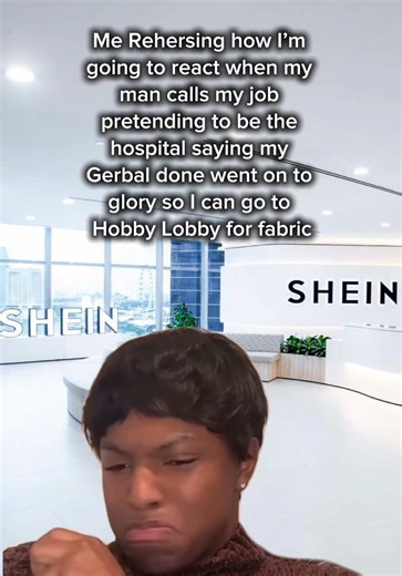 Oh nothing, just practicing my Oscar worthy performance so I can clock out early and hit Hobby Lobby like it’s an emergency #fabric #hobbylobby #sew #sewingtiktok #sewing