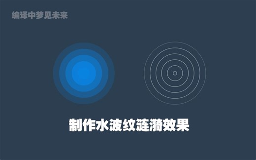 学习：HTML&CSS制作水波纹涟漪效果